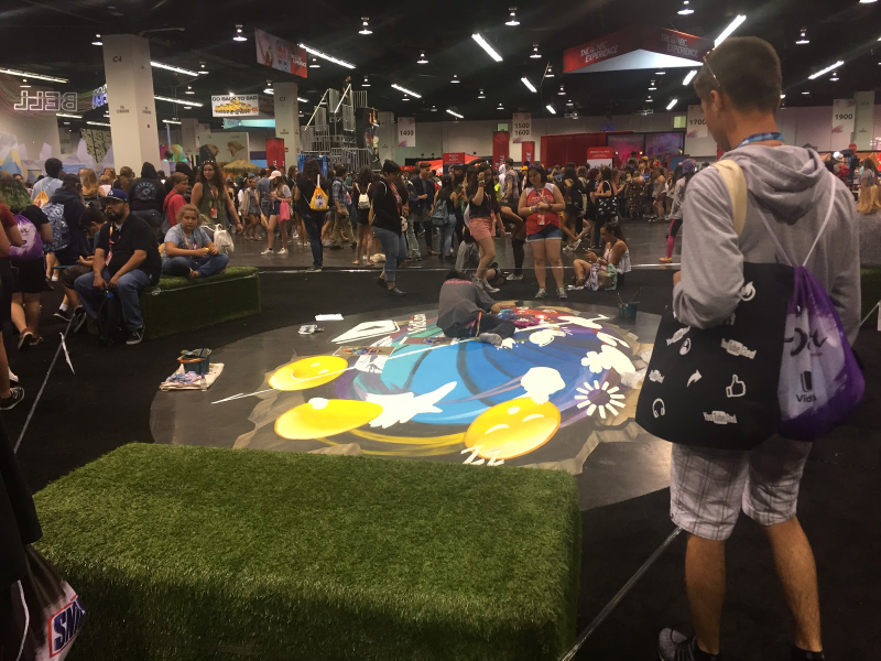 On Friday, artists painted a mural in near the Twitter Community Stage.